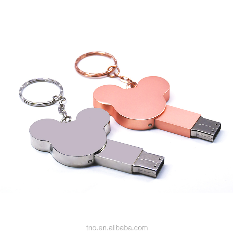 Оптовая продажа, USB флеш-накопитель с брелоком для мыши, 8 ГБ, 16 ГБ, 32 ГБ, 64 ГБ