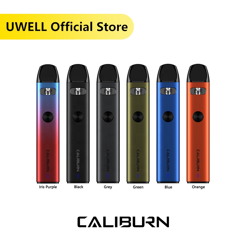 UWELL CALIBURN A2 Pod System 0.9 Ohm 2ML 15W 520mAh Battery Type-C Fast Charge Pod System Kit Electronic Cigarette Vape Kit