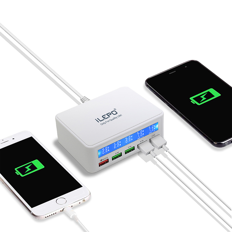 Быстрая зарядка qc 3,0 многопортовое usb зарядное устройство 5 настольная зарядная станция для нескольких устройств
