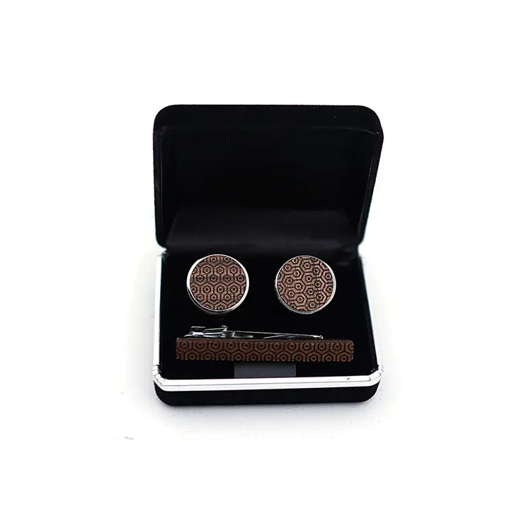 Factory wholesale good quality cheap cufflinks Wood cuff links