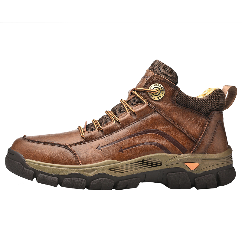 Outdoor high ankle men's hiking shoes manufacturer winter leather boots for man Botas de hombres