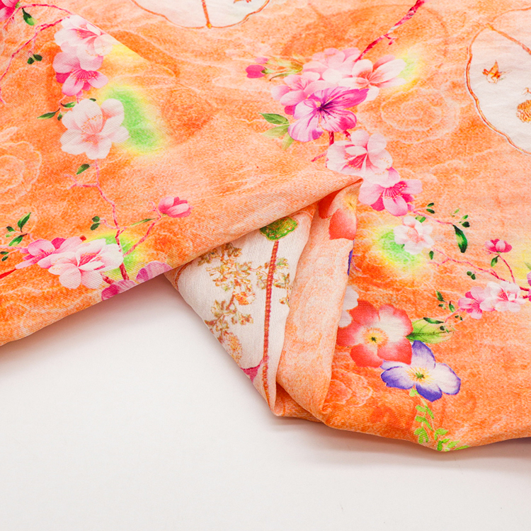 Factory cheapest price custom floral flower pattern woven 100% polyester digital printing fabric