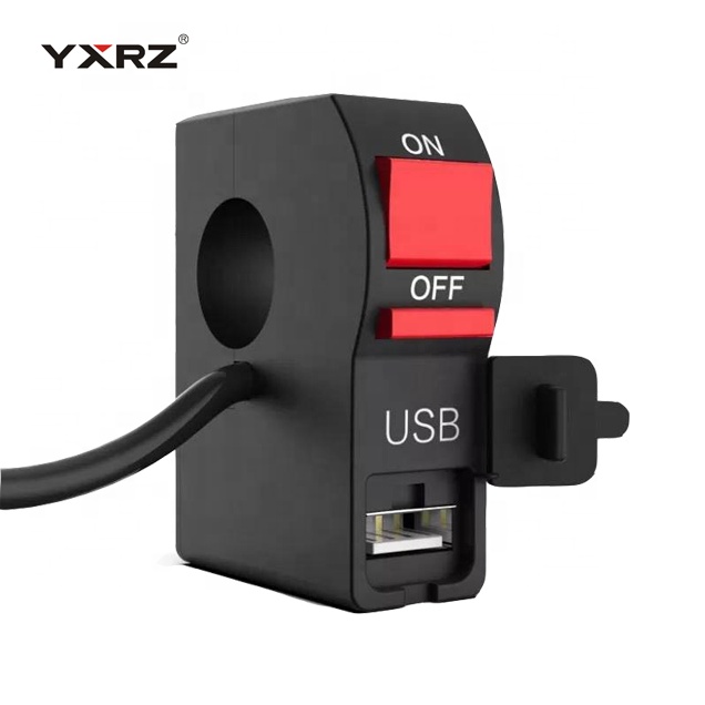 Водонепроницаемый USB-переключатель для зарядки телефона на руль мотоцикла, 22 мм