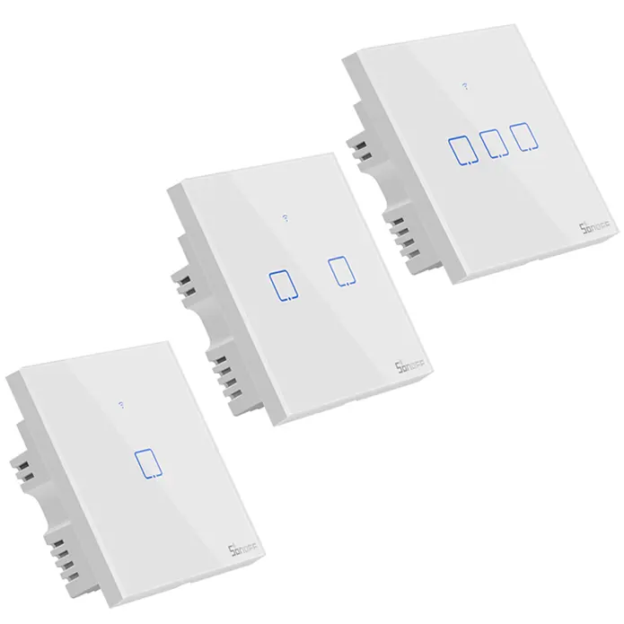 SONOFF T1: 1-3 GANG WIFI 86 TYPE UK SMART WALL TOUCH LIGHT SWITCH TX WIFI Smart touch switch 86 Type panel with ewelink APP/433