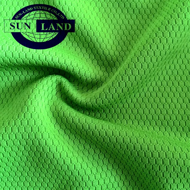 100 polyester cooldry moisture wicking honeycomb fabric for sports t shirts