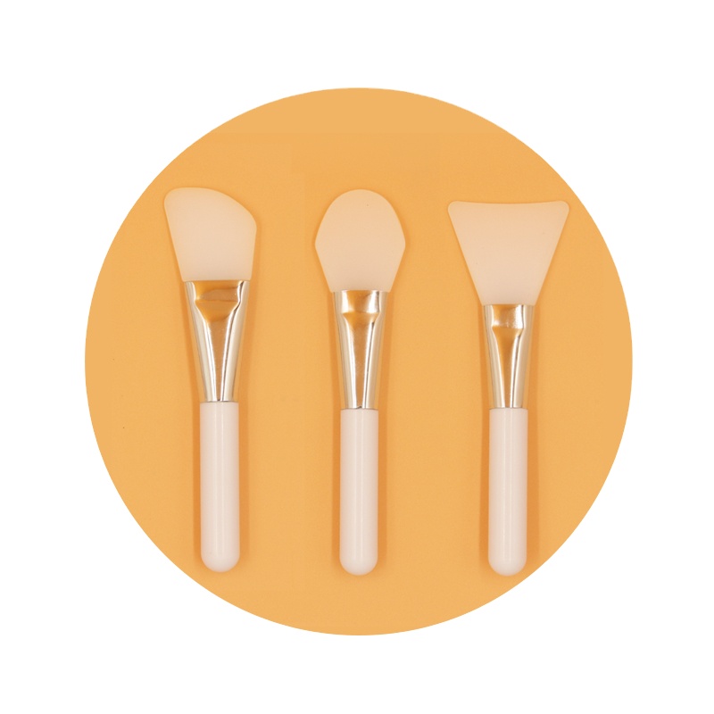 Low Moq Free Laser Logo White Cheap Silicon Mini Face Mask Brush With Opp Bag