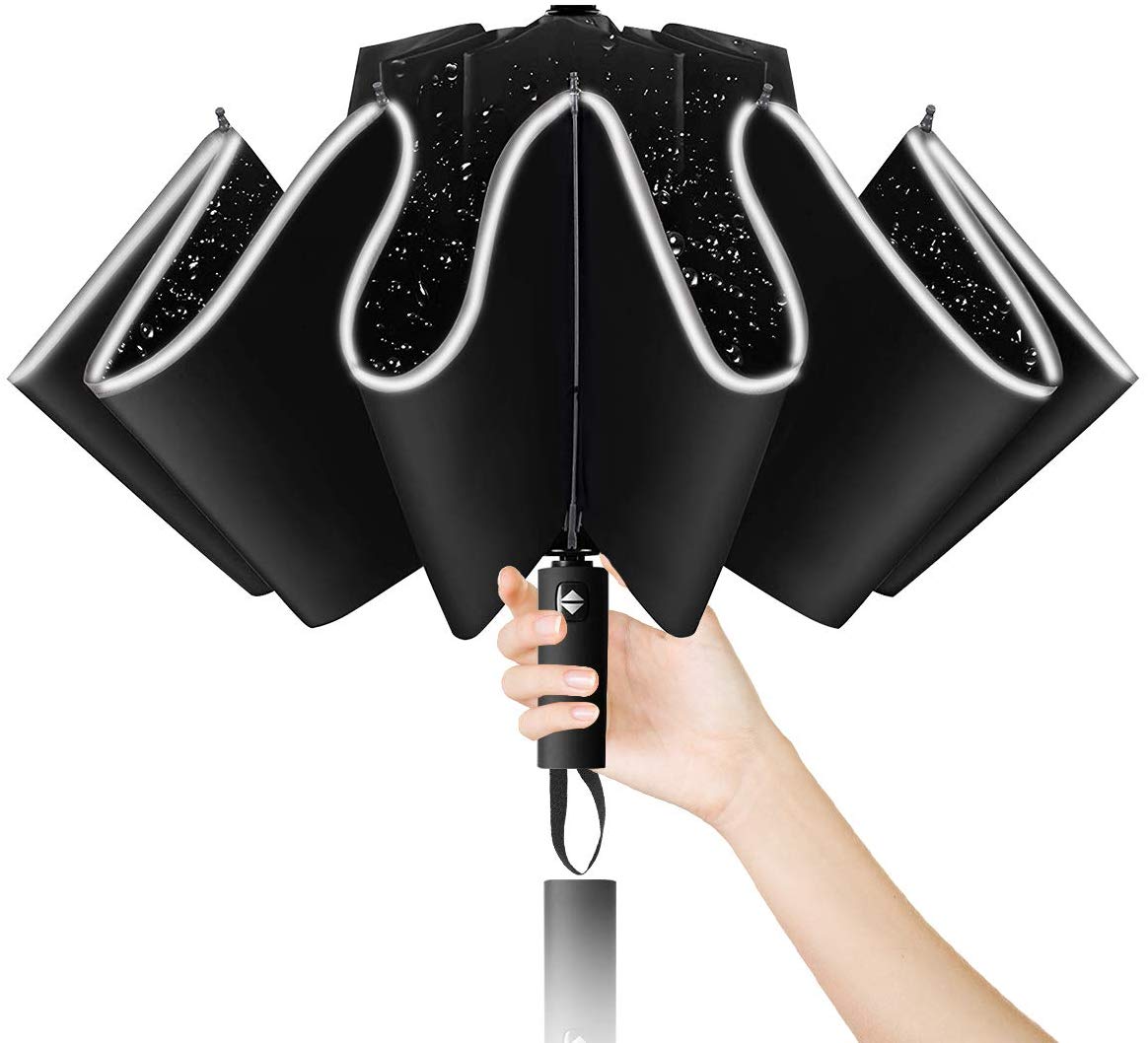ShenZhen Upward Umbrellas Parasol Automatic Reverse Umbrellas with Logo Prints Inverted Folding Umbrella