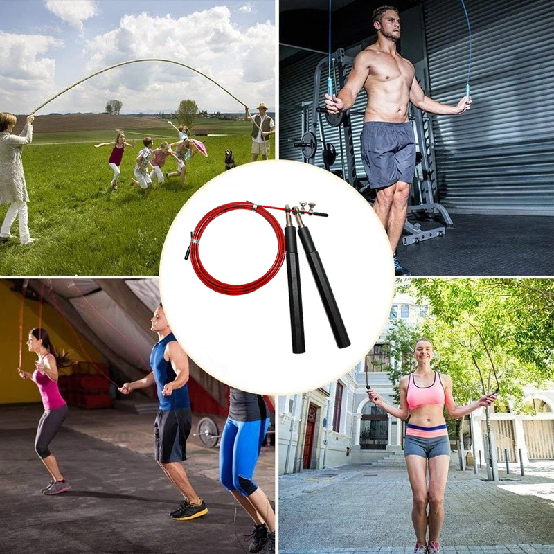 fast aluminum long handle adjustable fitness jump rope skipping fitness