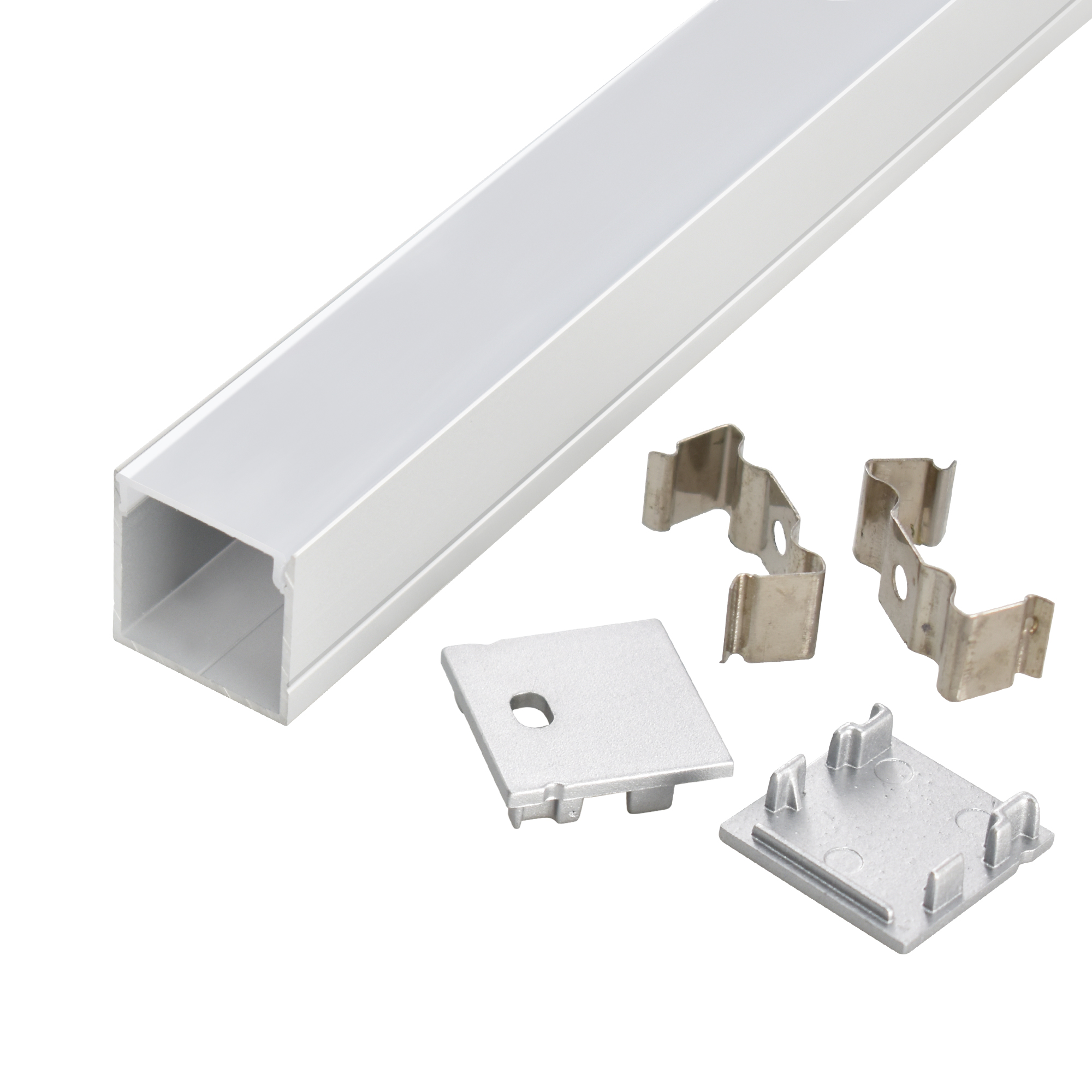 Diffuser PC Cover Led Profile Surface Mount Square Aluminium Led Channel for 25mm Led Strip profiles