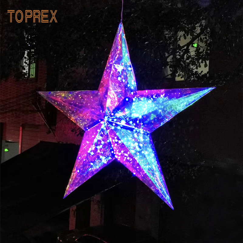 Декор TOPREX, украшение для рождественской елки, Звездный фонарь, подвесной светильник, декоративный абажур