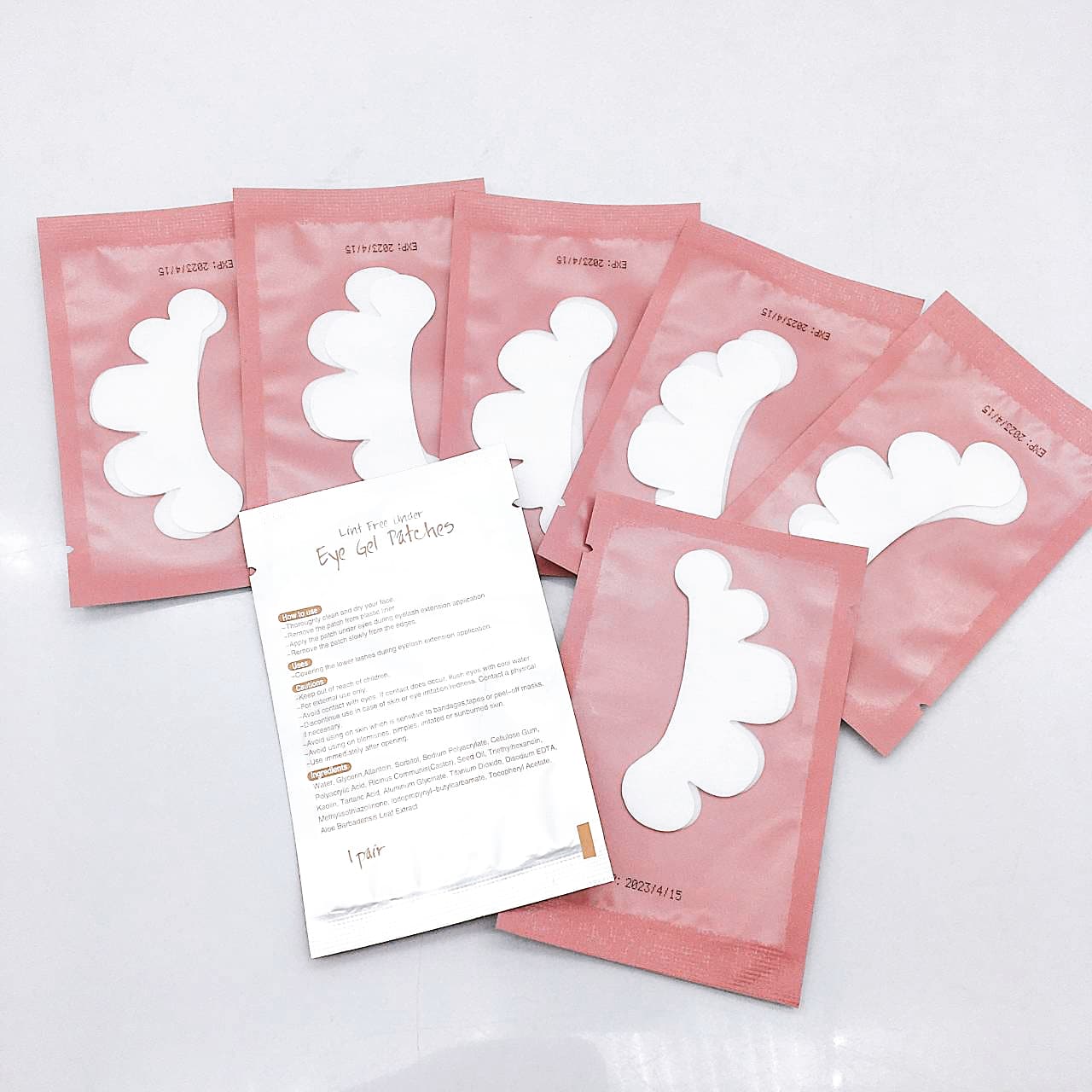 Custom Private Label Lint Free Gel Eye Pads For Eyelash Extension Under Eye Gel Patches Lash Pad Eye Patch