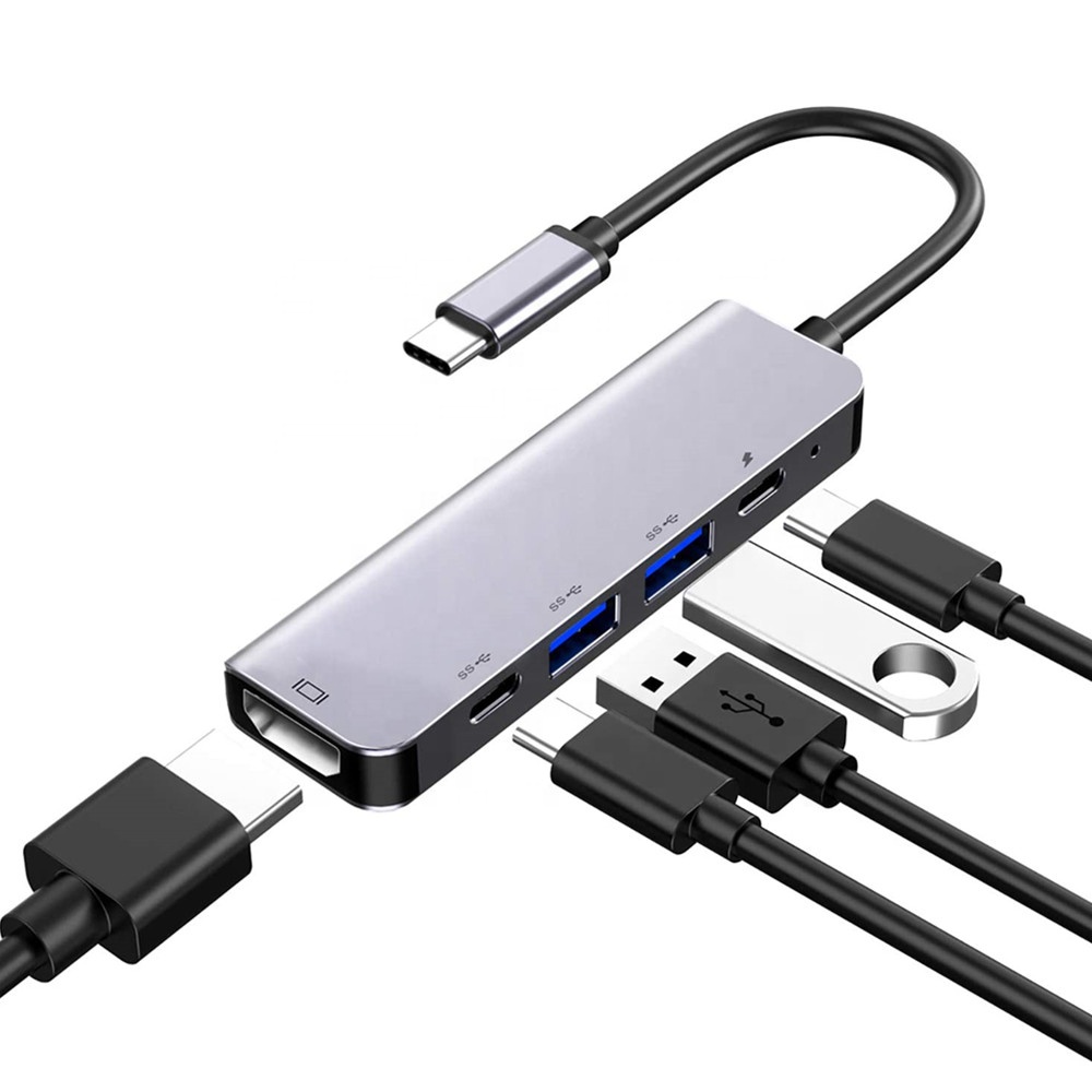 5 в 1 USB C до 4K HDMI концентратор с USB-C и USB 3,0 и Type C PD Зарядка для MacBook Pro и Samsung Galaxy S9 S10 и многое другое