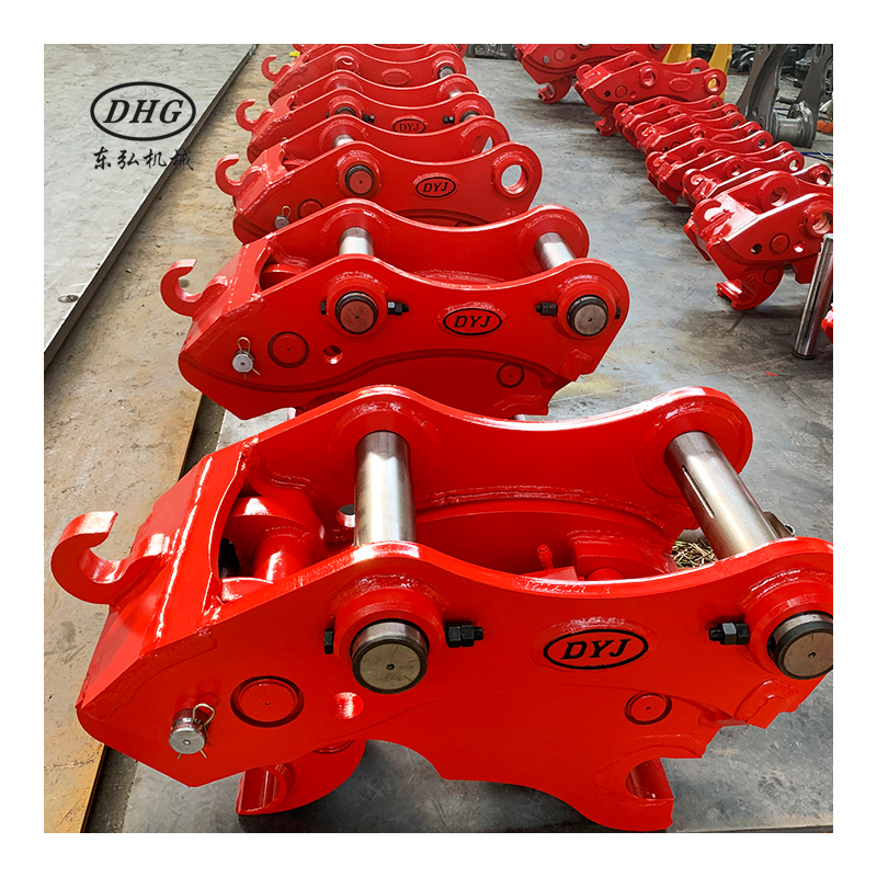 Excavator bucket quick coupling manual quick hook