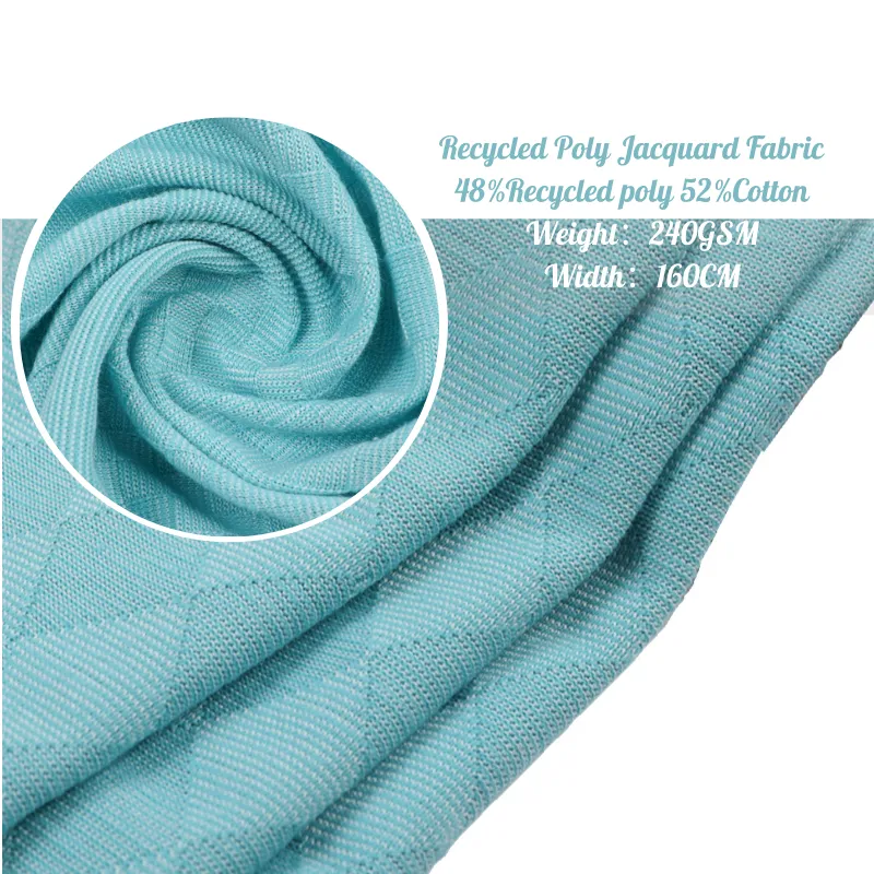 Good-price Customized Shrink-Resistant Anti-wrinkle Recycled Polyester Jacquard Fabric For Garment