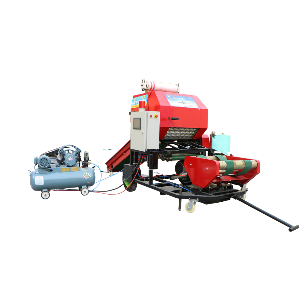 Сенсорная панель PLC мини круглый кукурузных стеблей высокого пакетировочный гранулированная Люцерна, пшеничная солома упаковка, балер машина