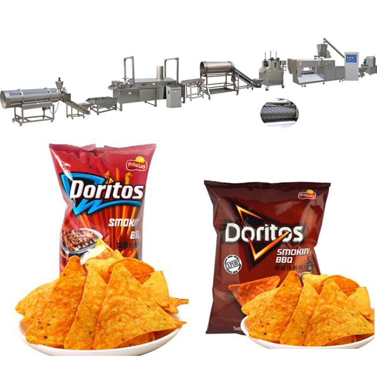 Экструдированные кукурузные чипсы doritos tortilla, машина для производства закусок и продуктов, производственная линия