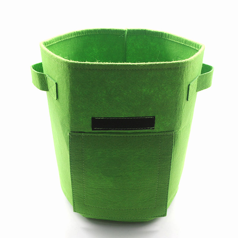 Direct Selling Green Circle Non-Woven Fabric Customized Windproof Mini Grow Bags for Vegetables/Flowers/Trees Planting