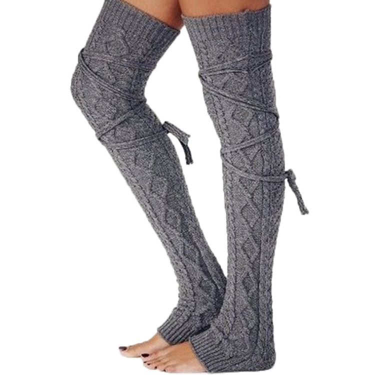 Trendy 2021 Arrivals Solid Colour Fall Winter Leg Warmers For Women Over Knee Socks