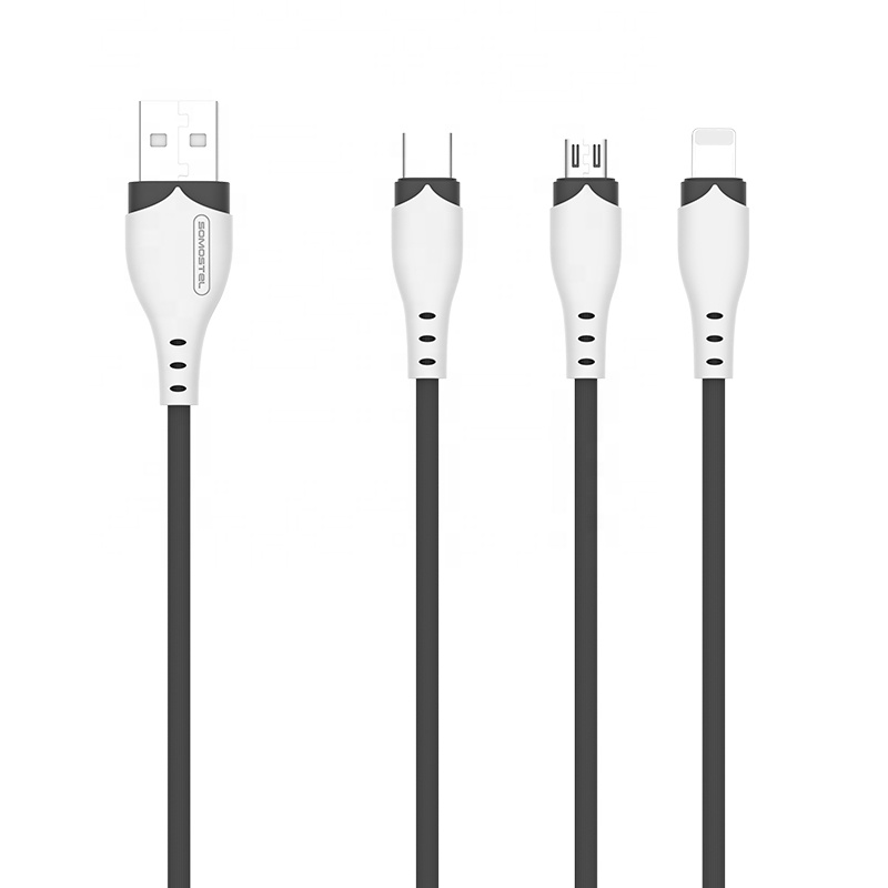 2.4A 1M Universal High Quality 3.0 Type C Data Charging Charger Fast 3 in 1 Extension Cord Phone Usb Cable
