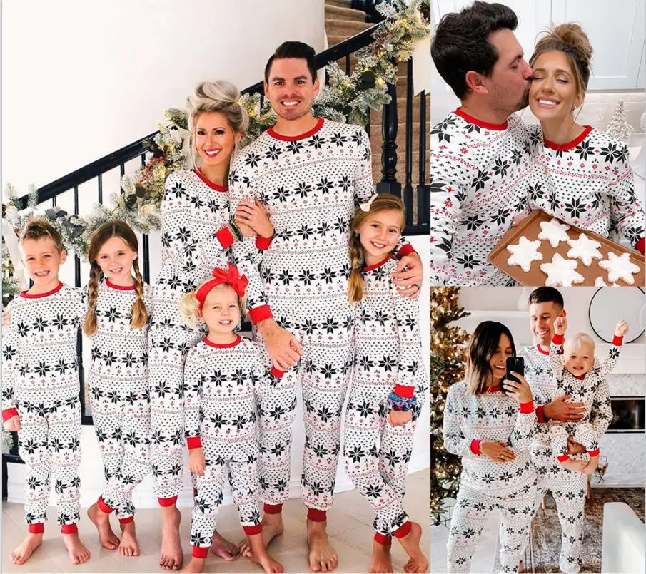 New Arrival Family Casual Cute Homewear Pyjamas Set Baby Matching Christmas Pajamas