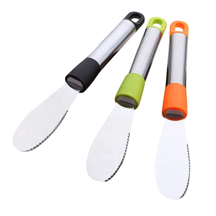 Kitchen Tools Sandwich Cream Cheese Condiment Knives Butter Spreader With Round Stainless Steel Handle