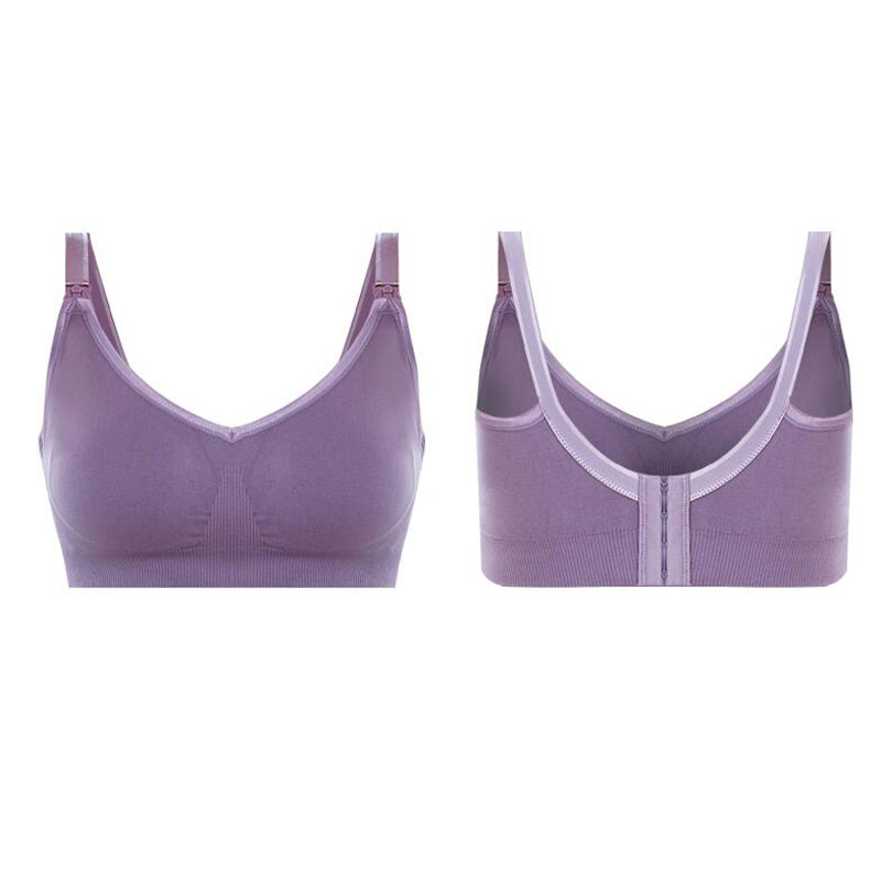 Cotton nursing sleep bra removable pads plus size pregnant bra wire free seamless nursing bra
