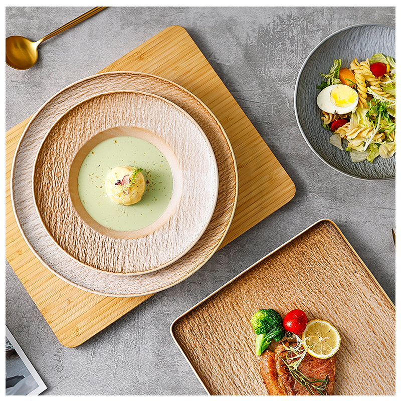 Wholesale Top Quality Royal Serving Dish Ceramic Dinner Set English Stoneware Tableware French Elegant Porcelain Dinnerware Set