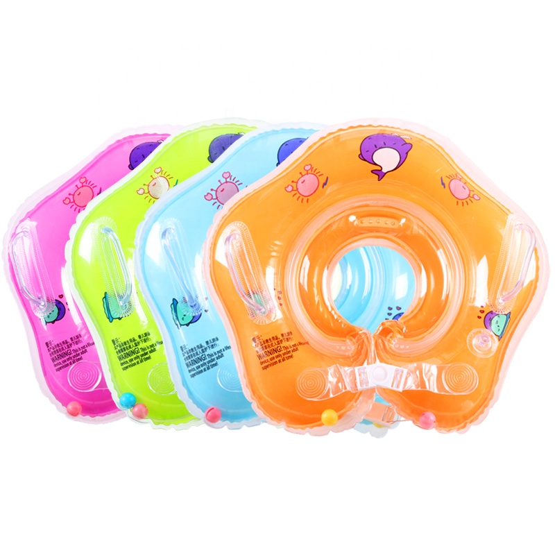 Safety Bath Inflatable Baby Swimming Kids Neck Float Ring For Newborn Infant