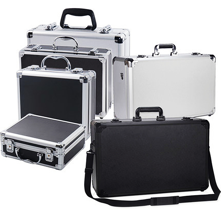 Customized Aluminium Hard Briefcase Business Storage Box Travel Case Aluminum Hard Case With DIY Foam Protective Flight Toolbox