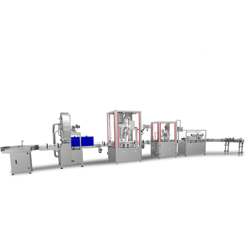 Automatic Powder Can Filling Line Machine Packaging Capping and fill production Line