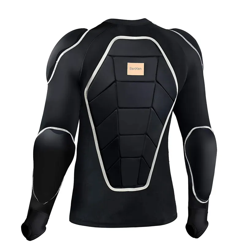 Benken Chest Padded Shirt Under Armor Compression Shoulder Pad Shirt Winter Ski Suit