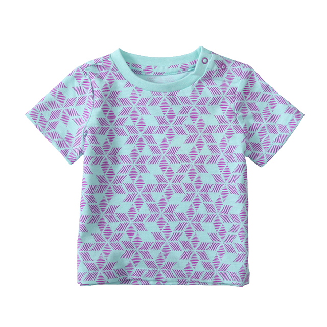 Short Sleeve Kids T-shirt O-neck Printed Baby Top for Summer Cotton Children's Clothes