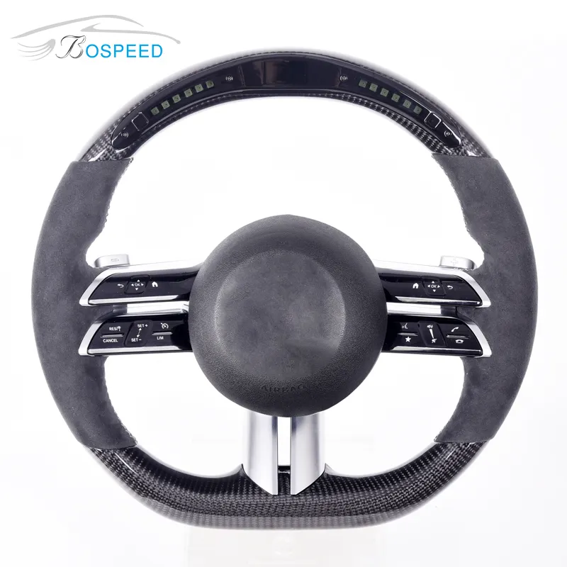 100% Real carrbon Fiber steering wheel with LED Display carbon fiber Steering Wheel for Benz AMG