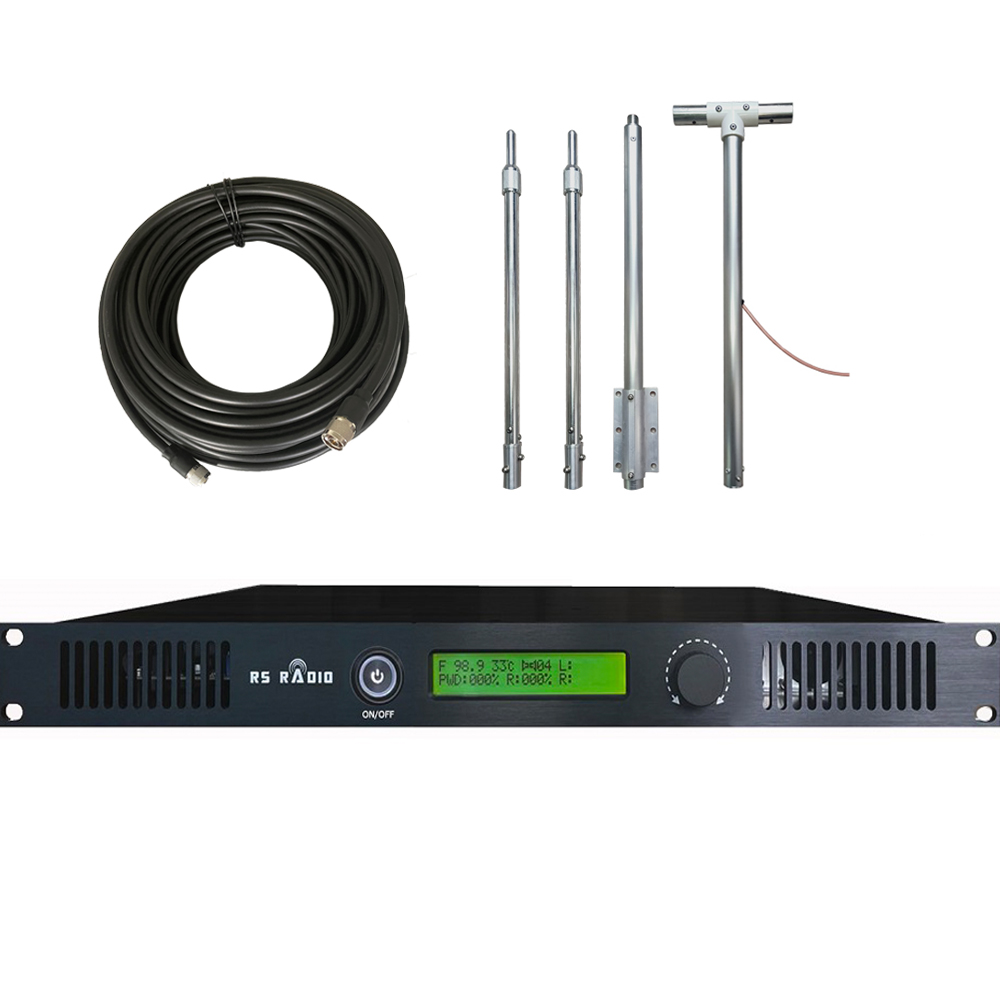 100W 150watt FM Transmitter Kit FM Broadcast Transmitter+ FM Dipole Antenna+ Cable