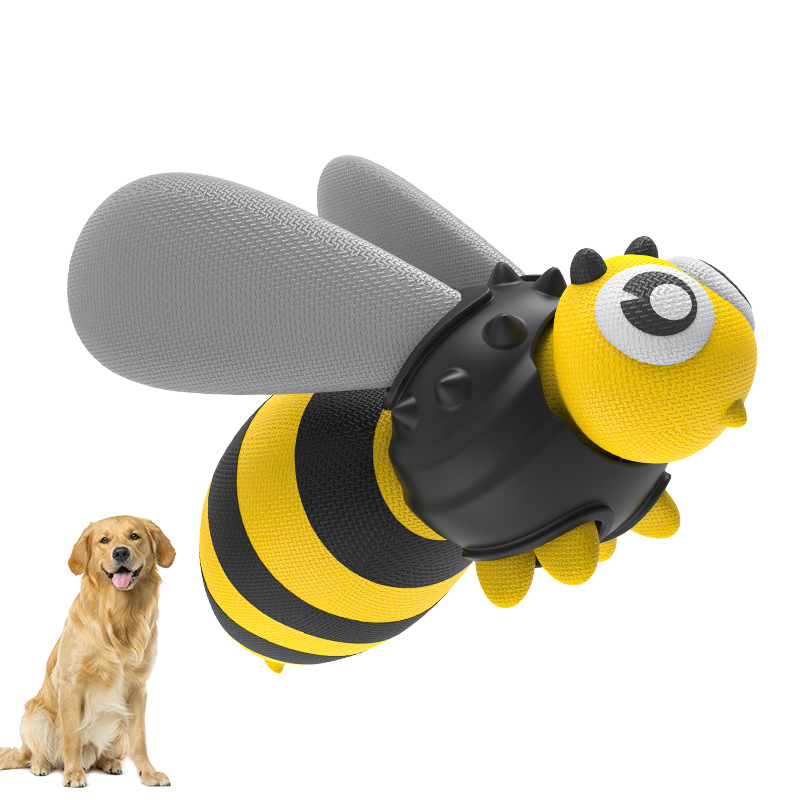 2021 Amazon Hotsale Type Dog chew Squeak Toys bee Squeaking dog interactive simulation plush bee