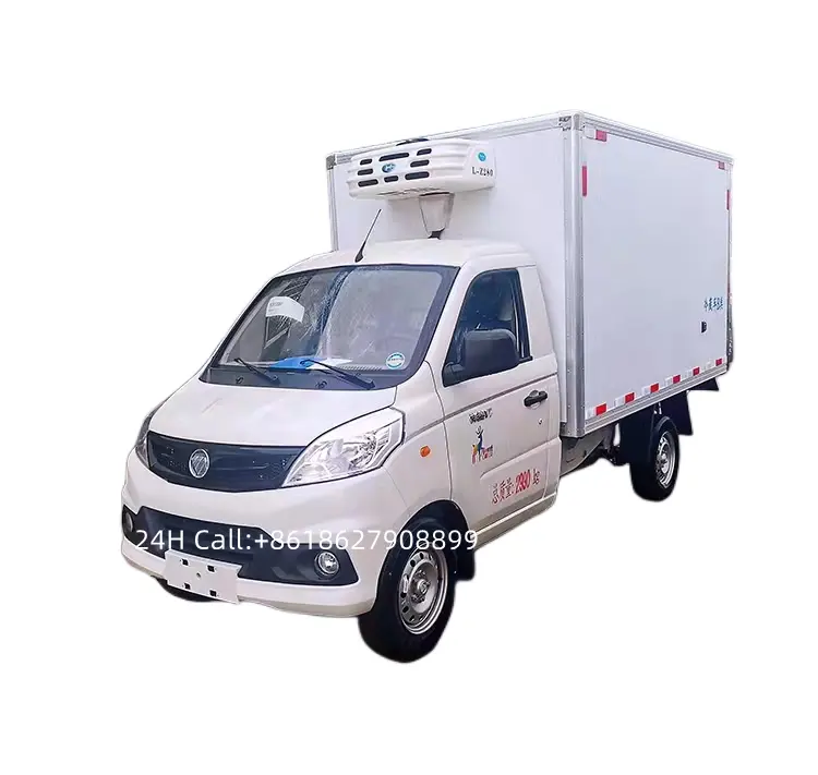 Hot Sale 1 ton ~2 tons Foton Gasoline Mini Van Refrigerator Truck with bulk quantity stocks