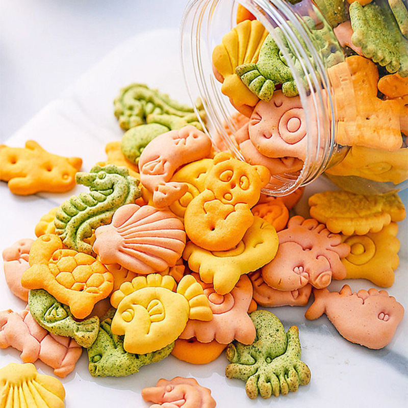 120g Colorful Vegetable Biscuits Healthy Snacks Cartoon Shaped Children's Biscuits cookie Children's Snacks Animal Shape Biscuit
