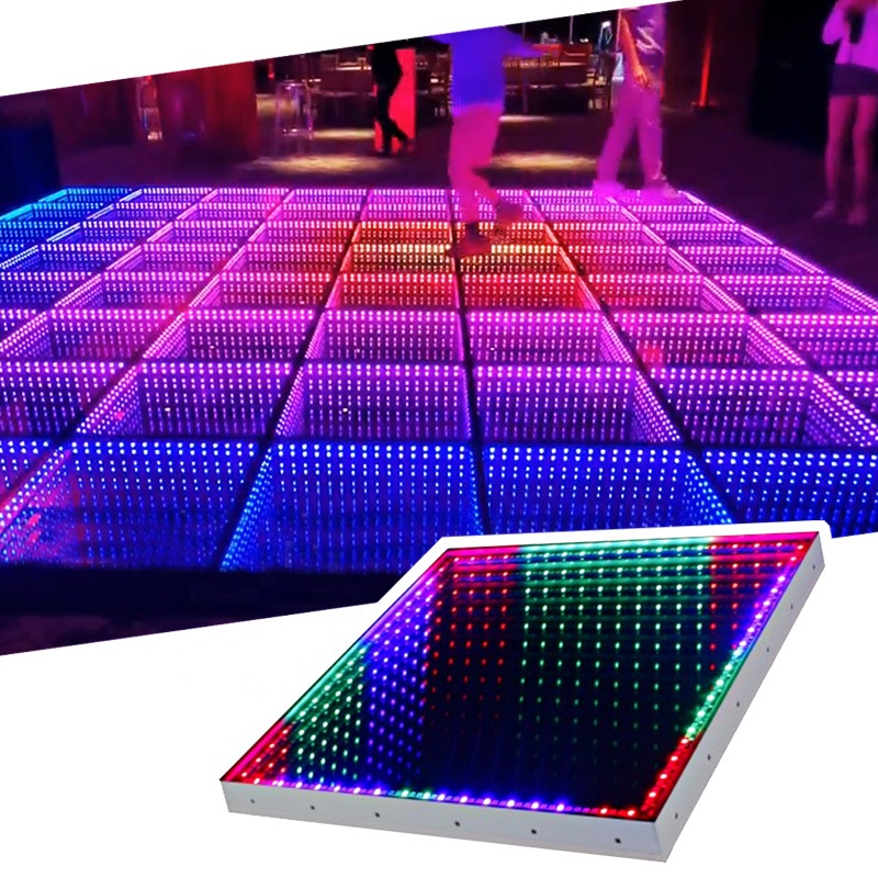 CE ROHS DMX RGB цветное 3D зеркало бесконечности СВЕТОДИОДНЫЙ танцпол для клуба диско ночного клуба