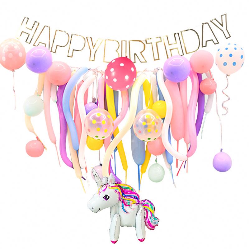 Unicorn Birthday Decoration Party Supplies Balloon Set Ballons Party Decorations Baby