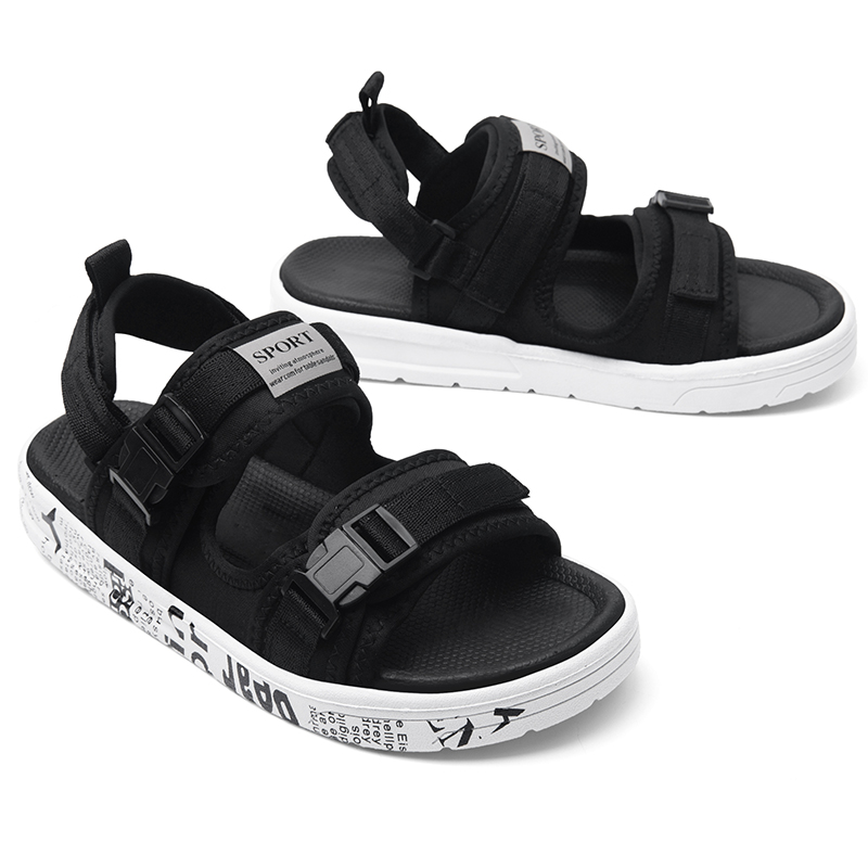 Custom print 2021 summer sports logo fashion casual outdoor summer beach sandal for men