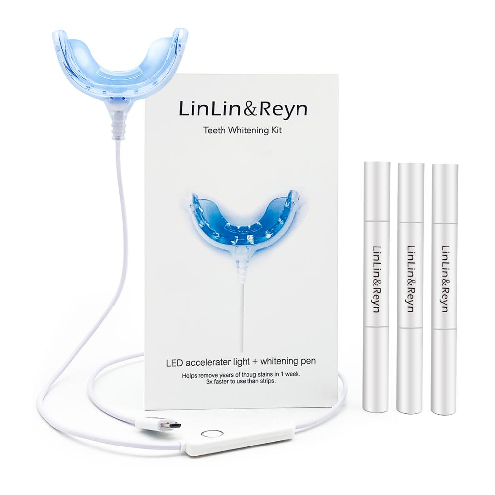 LED Teeth Whitening light Gel Private Label Home dental Teeth Whitening Kit