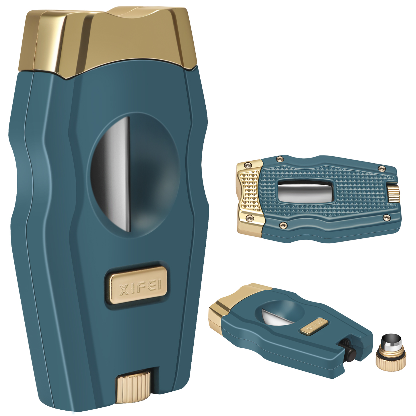 XiFei Wholesale Modern Custom Logo Cigar Cutter,Portable Cigar Cutter V cut