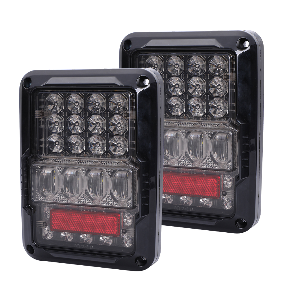 Factory Price LED Tail Light 4D Smoke Lens Reverse Lights Turn Signal Lamp DRL DOT Approved Tail Lights for Jeep Wrangler JK