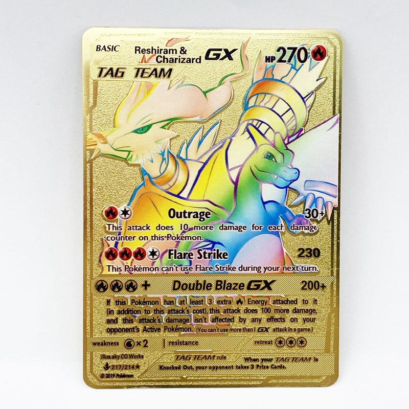 Быстрая доставка, Покемон TCG, игральная карточка, Золотой Металл, 1-е издание, карточная игра