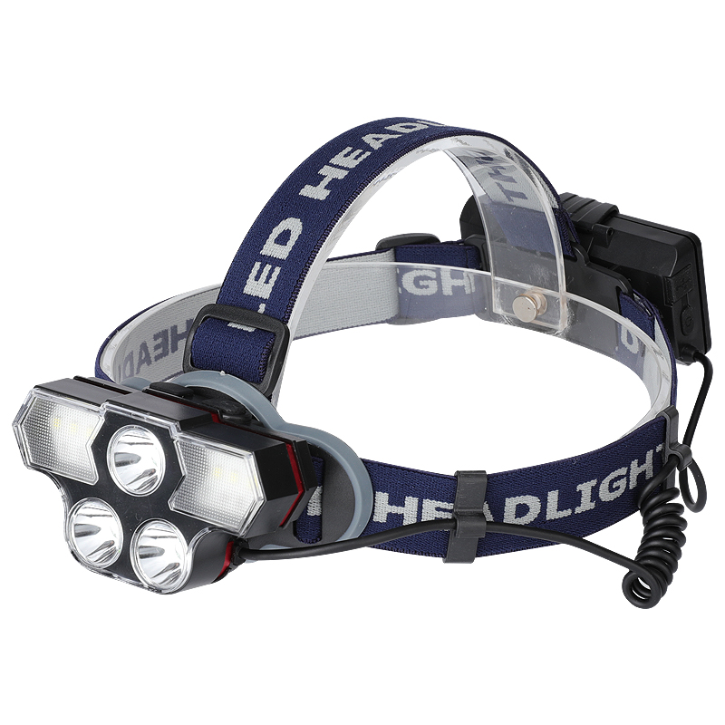 With Safety Warning Light Multifunction 6 Modes Led HeadLight New