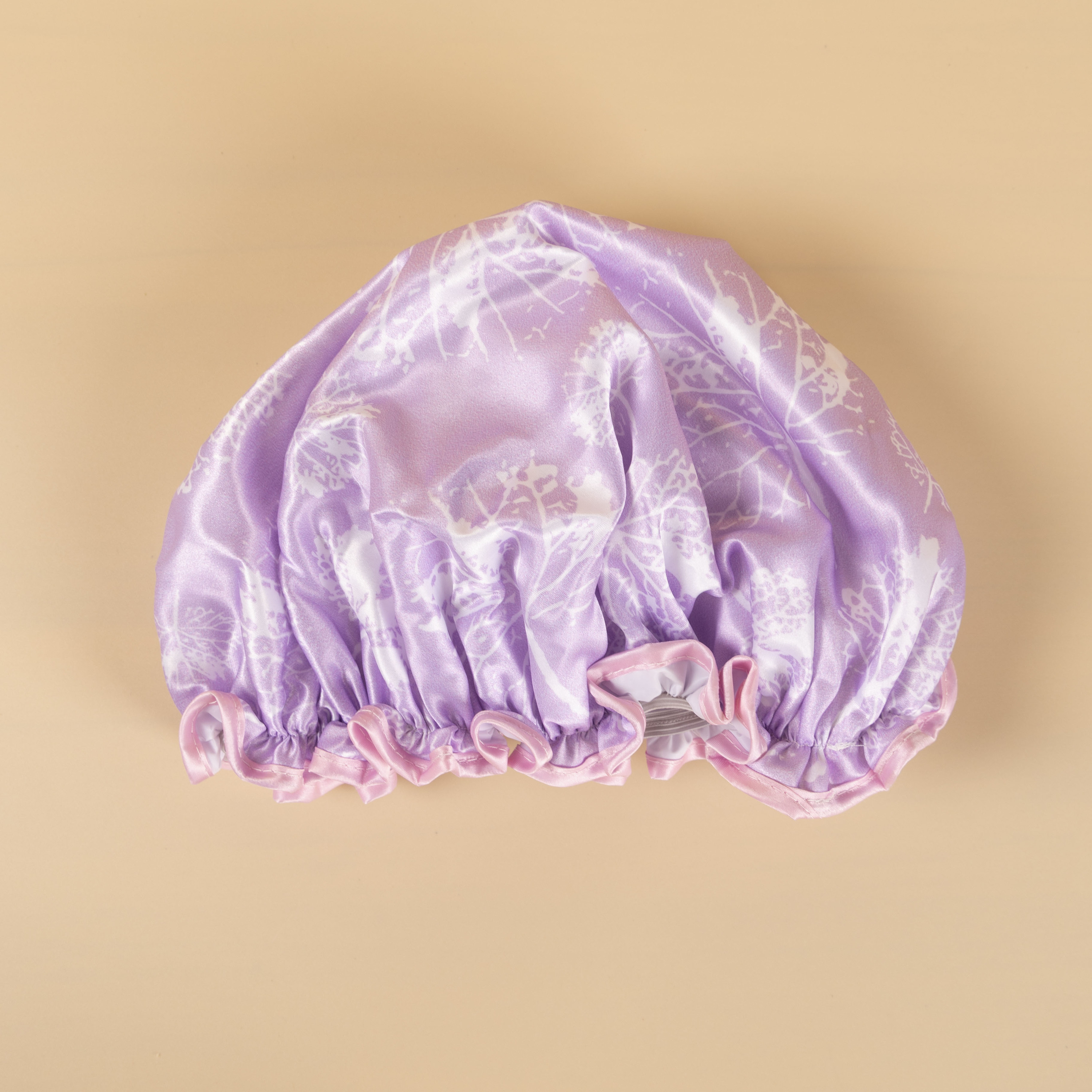 Double Waterproof Layers Shower Cap Elastic Reusable Bath Caps Protection Hair Bath Hat For Bathing Cooking Baking Cleaning
