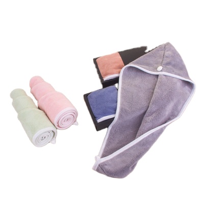 Quick magic microfiber drying hair wrap turban bath shower head towel with buttons