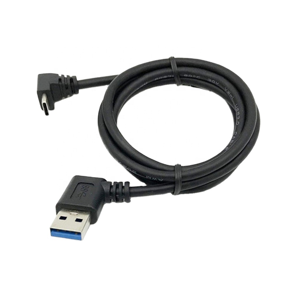 Бесплатные образцы, индивидуальный USB 3,0 AM провод с проводом на 90 градусов типа C