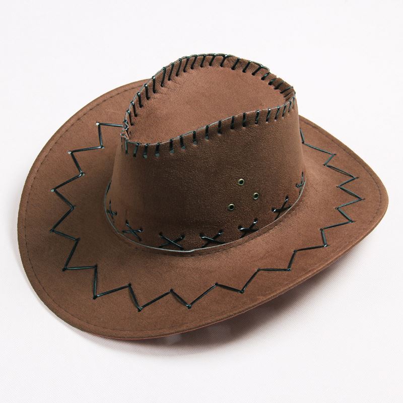 Wholesale child and adult cheap cowboy hat suede promotional cowboy hat