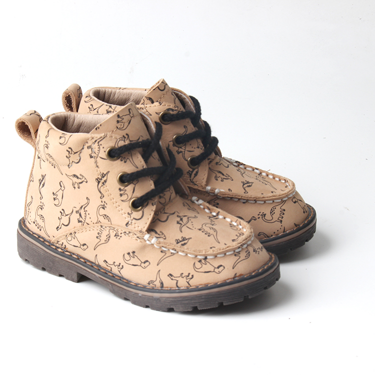 Warmer Colorful Fashion Shoes Hard Rubber Soles Wholesale Leather Kids Boots